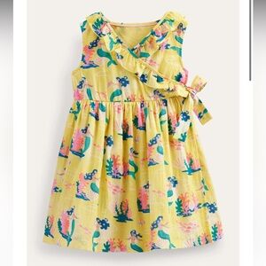 Mini Boden Yellow Mermaid Wrap Dress